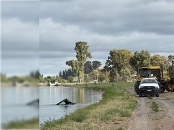 El incidente se registró esta mañana frente al Parque Industrial. Foto: Gentileza (Radio Seny). El incidente se registró esta mañana frente al Parque Industrial. Foto: Gentileza (Radio Seny).