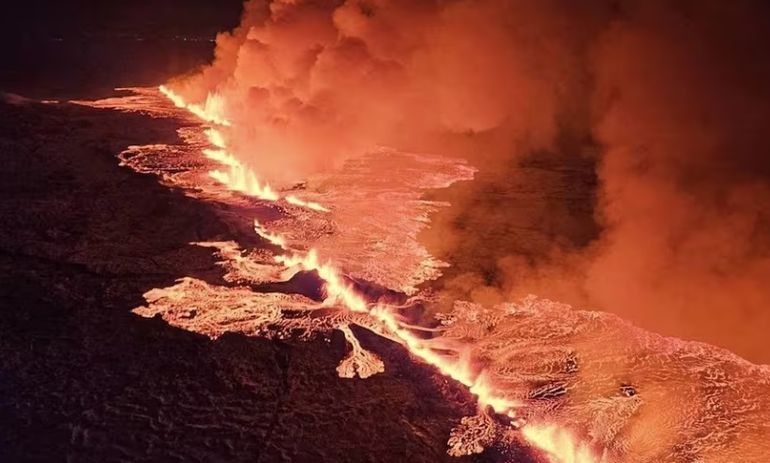 La erupción del volcán de Grindavik