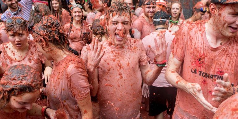 Imagenes de la Tomatina en Valencia. Imagenes de la Tomatina en Valencia.