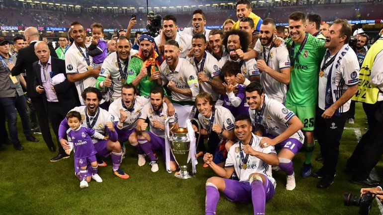 La foto del campeón. El Real le metió a la Juve más goles en un solo partido de los que había sufrido en todo el torneo.