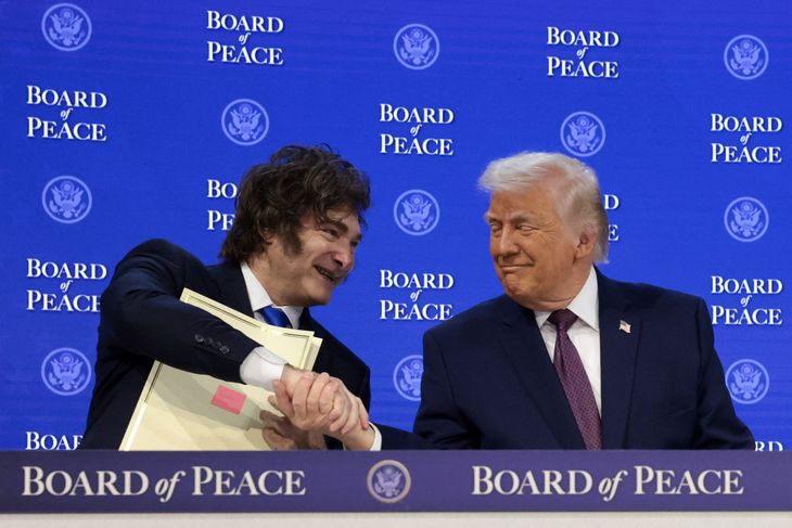 Donald Trump y  Javier Milei, dos estrechos aliados en el mapa geopolítico actual.