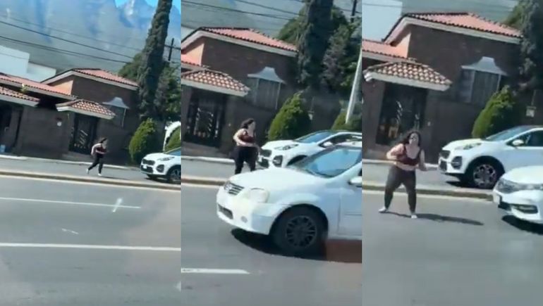 Así fue el brutal accidente que hizo volar varios metros a una mujer tras ser embestida por un auto en México