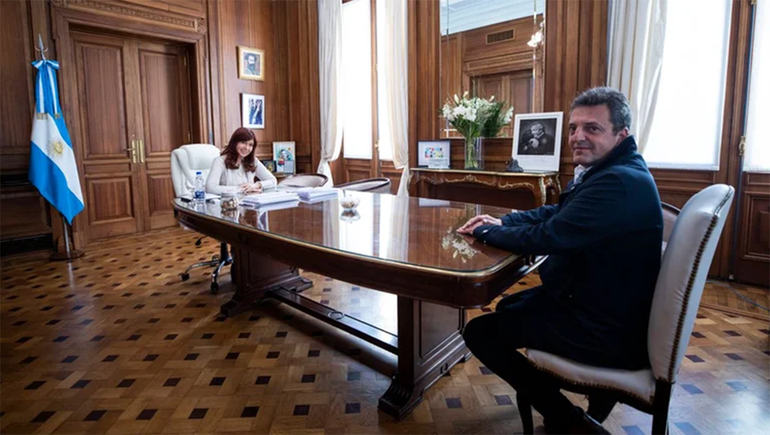 Antes de que asuma como superministro, CFK se reunió con Massa