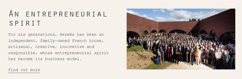 Seis generaciones de la familia Hermés, en una foto del sitio oficial. Seis generaciones de la familia Hermés, en una foto del sitio oficial.