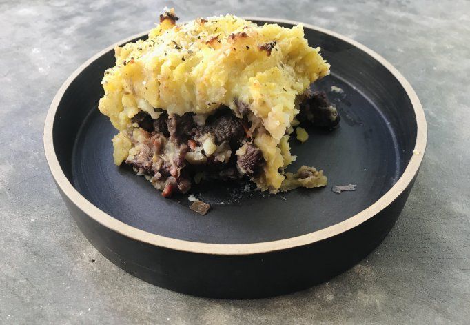Receta: pastel de papa, batata y falda