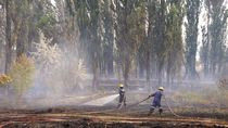 se incendio una chacra en valentina sur e investigan como se inicio