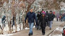 La nieve sorprendió a los neuquinos por la fuerza como hacía años no ocurría.