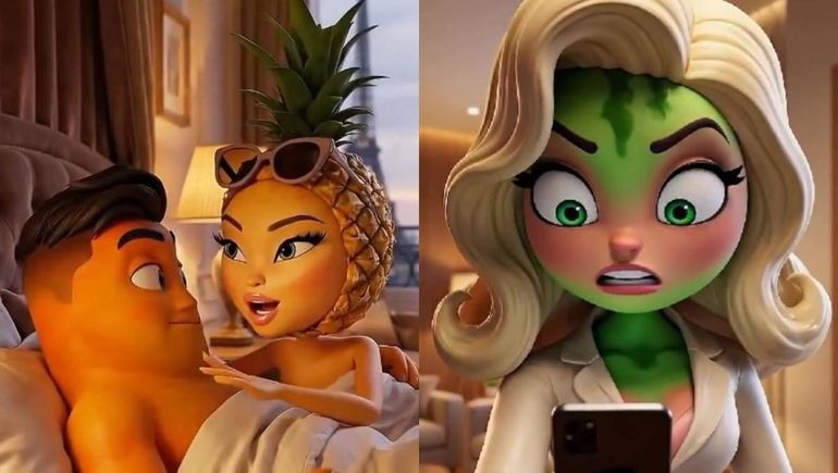 Frutinovela furor: la historia de Wanda Melón, Mango Icardi y Tati Ananá que es viral