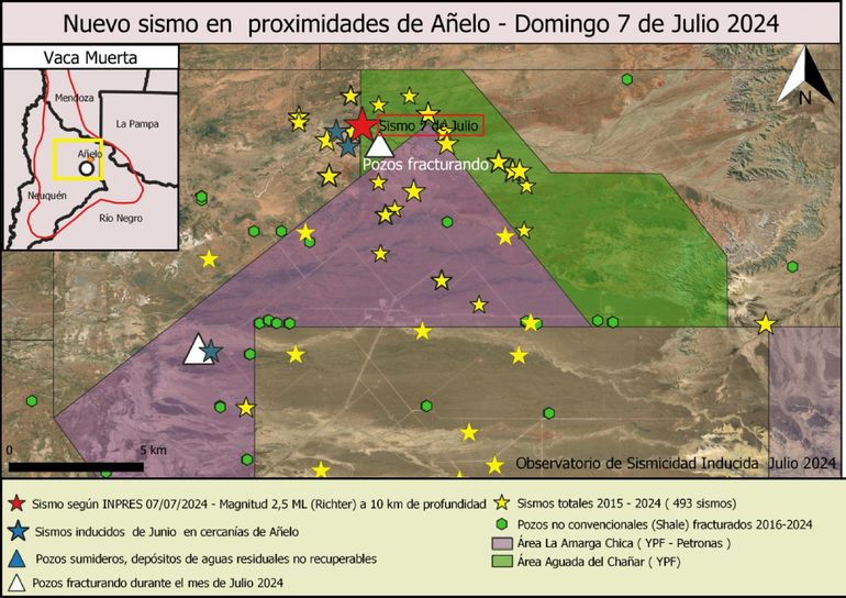 Ambos sismos ocurrieron en la zona de Vaca Muerta y tuvieron la misma magnitud. Ambos sismos ocurrieron en la zona de Vaca Muerta y tuvieron la misma magnitud.