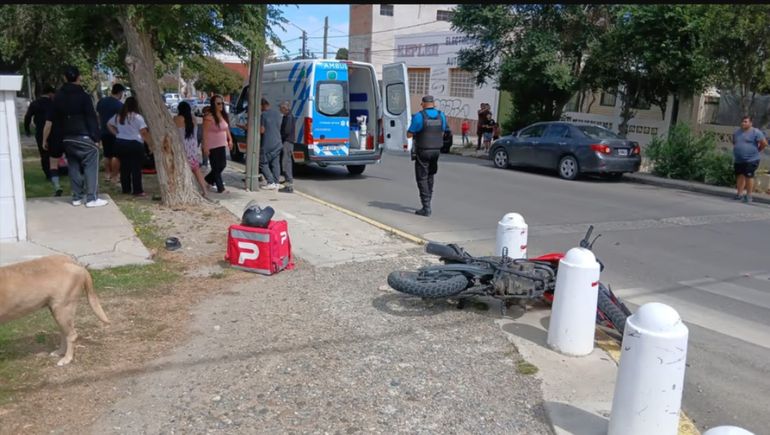 La moto del delivery de Comodoro Rivadavia y