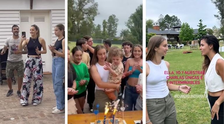 Diferentes momentos del festejo de Indiana Cubero. Diferentes momentos del festejo de Indiana Cubero.