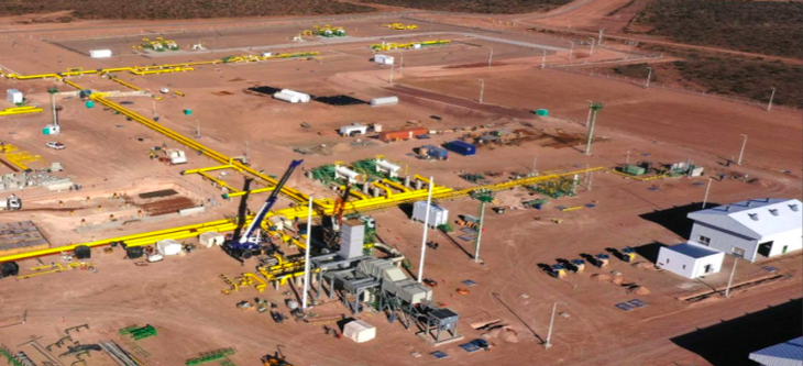 La planta compresora de Tratayén se encuentra en un estado de avance del 80,5%. La planta compresora de Tratayén se encuentra en un estado de avance del 80,5%.