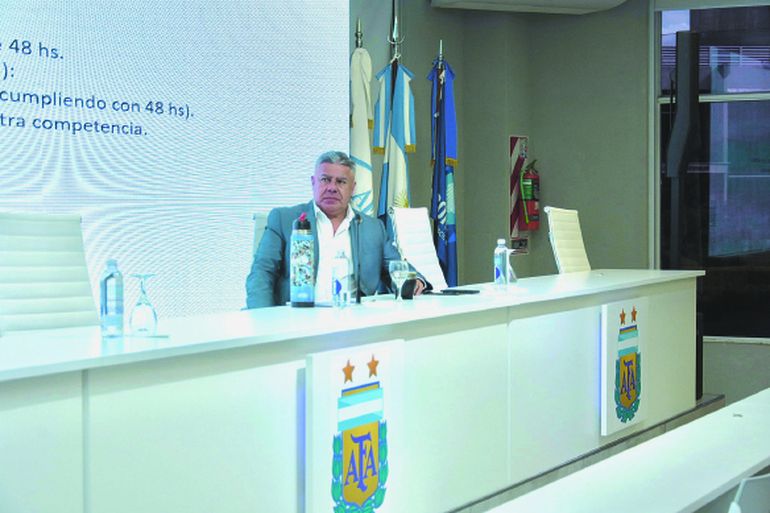 Chiqui Tapia, presidente de la AFA. El jueves serán los sorteos. Chiqui Tapia, presidente de la AFA. El jueves serán los sorteos.