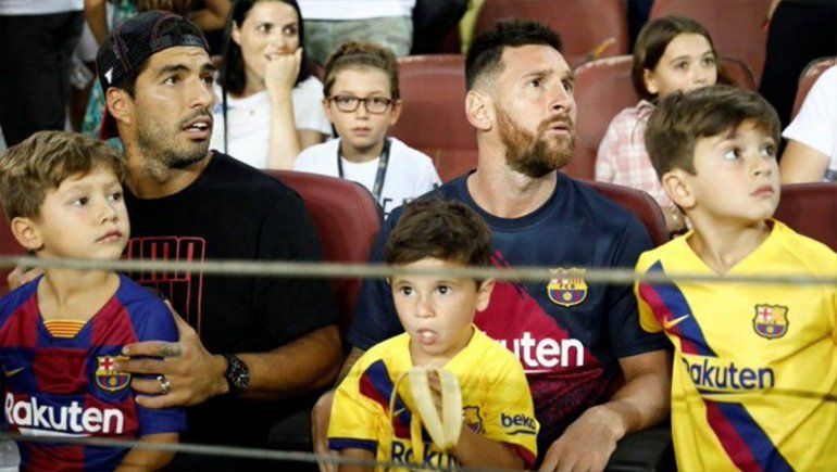 Mirá el show de Mateo Messi en el partido del Barça