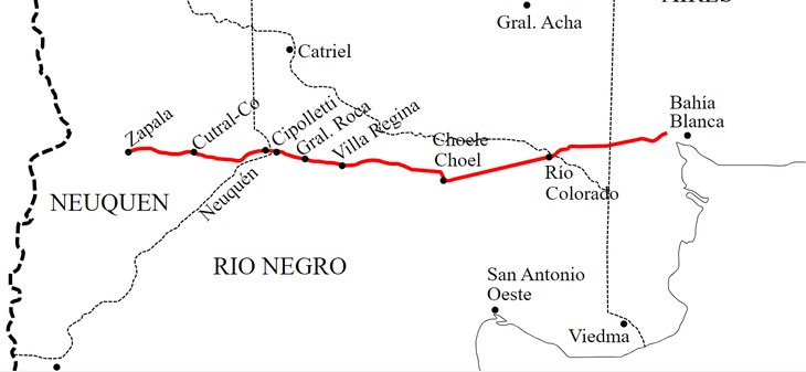 Inaugurada en 1935, la ruta nació para unir Bahía Blanca con el Alto Valle y Neuquén. Inaugurada en 1935, la ruta nació para unir Bahía Blanca con el Alto Valle y Neuquén.