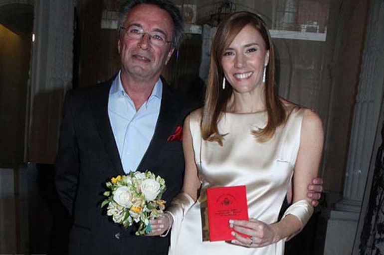 Oscar Martínez y Marina Borensztein se casaron en el 2011, después de 5 años de noviazgo.