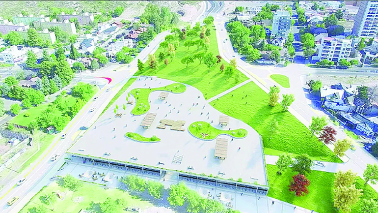 El estacionamiento será subterráneo y en dos plantas. Arriba se hará un centro comercial.