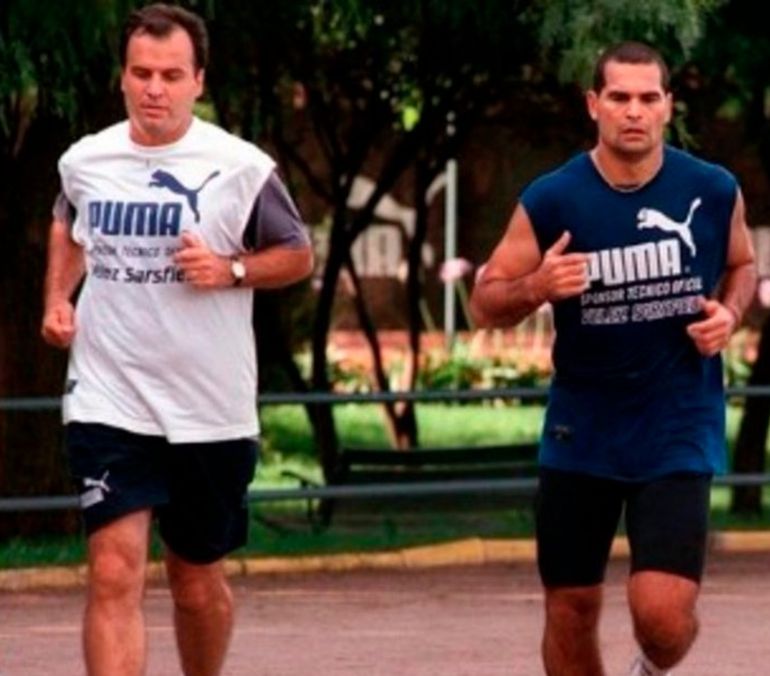 Chilavert y Marcelo Bielsa Chilavert y Marcelo Bielsa