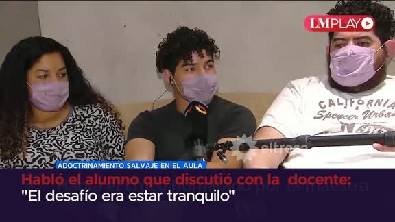 Habló el alumno que discutió con la docente: Era un debate que se descontroló