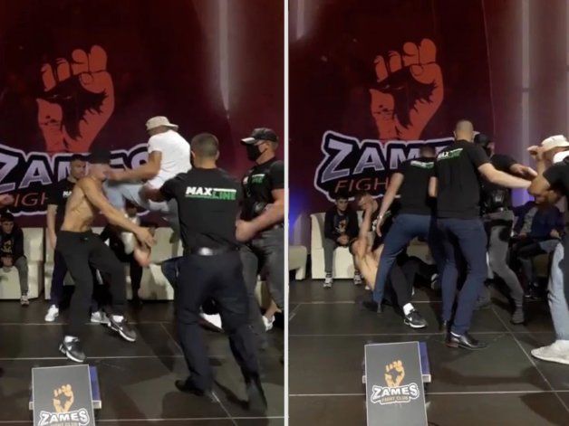 Escándalo: noqueó a su rival antes de la pelea con brutal rodillazo