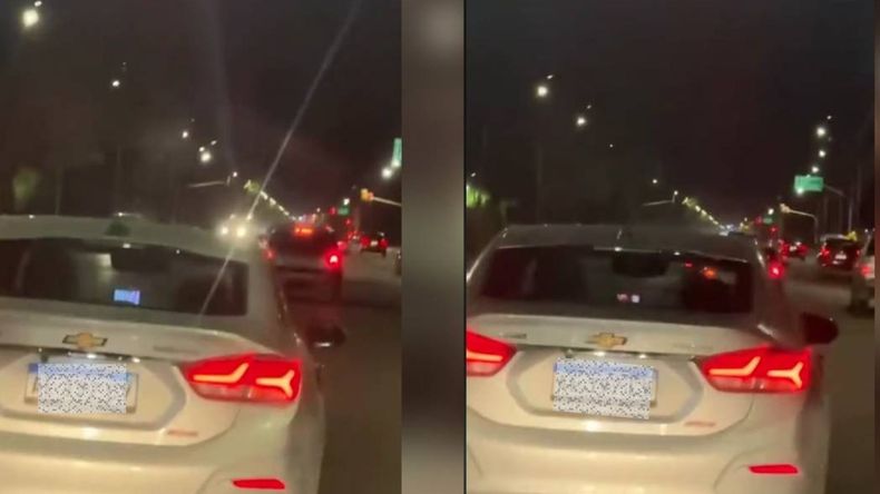 La conductora iba de Neuquén a Plottier viendo una serie. | LM Neuquen La conductora iba de Neuquén a Plottier viendo una serie.