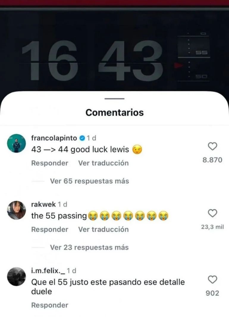 El gesto de Franco Colapinto para Hamilton El gesto de Franco Colapinto para Hamilton