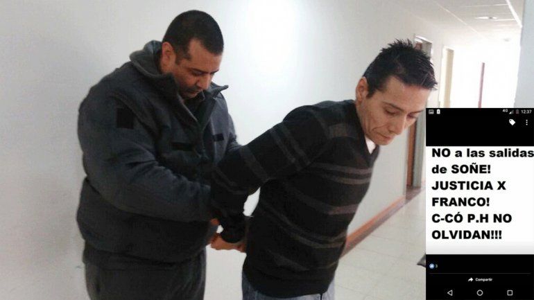 Así llegaba a la audiencia Carlos Bernardo Soñé