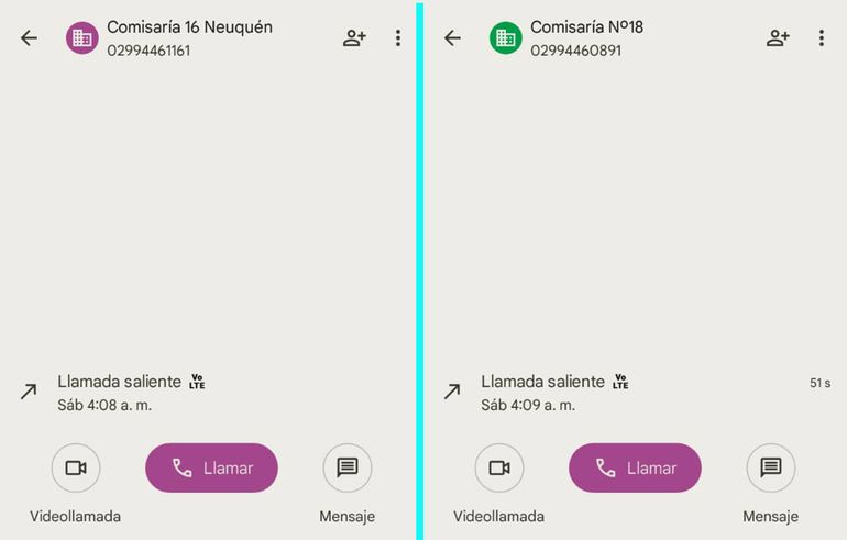 Los primeros llamados que hizo la vecina de Natalia Vilte a las comisarías de la zona ante el primer episodio donde Marcos Calfio ingresa al domicilio de la víctima de femicidio. Los primeros llamados que hizo la vecina de Natalia Vilte a las comisarías de la zona ante el primer episodio donde Marcos Calfio ingresa al domicilio de la víctima de femicidio.