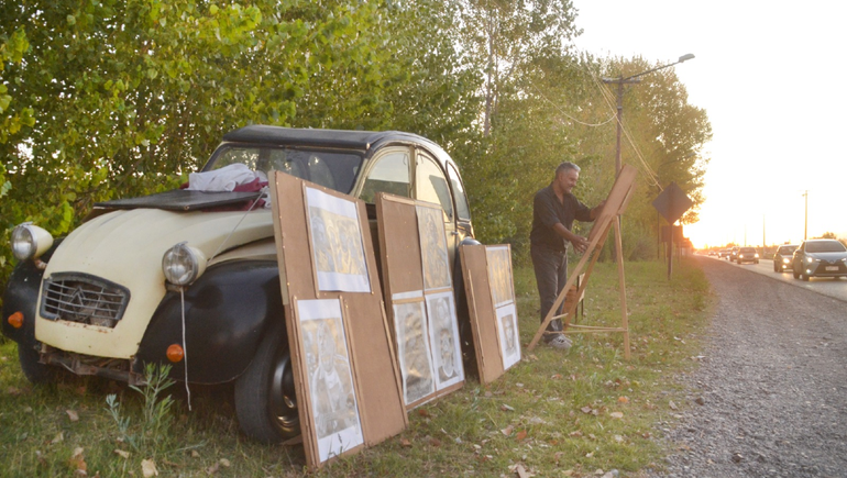 ¡Dibuje Maestro! Le pasó de todo, pero se reinventó con su pasión en la ruta 65