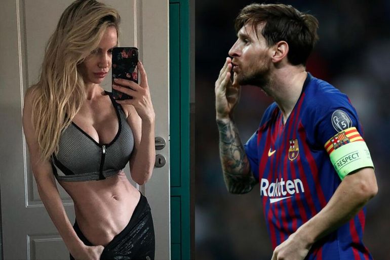 Lionel Messi y Luciana Salazar.