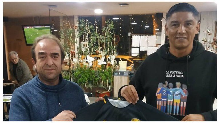 Jardel, durante la presentación en Unión Serpense de Portugal donde llegó para trabajar con las divisiones formativas.