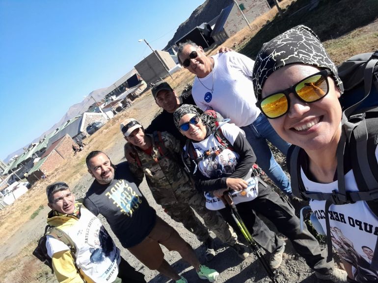 Los participantes fueron recibidos por veteranos de Malvinas