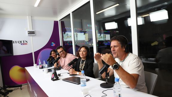 Mariano Gadio en el streaming de LM Play de la Fiesta de la Confluencia.
