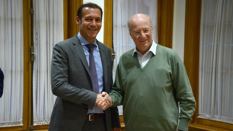 Gutiérrez estuvo ayer con Rocca en su despacho de la Casa de Gobierno.