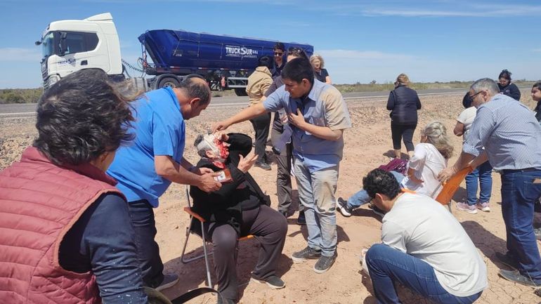 Una de las personas heridas en el choque en la Ruta 151.