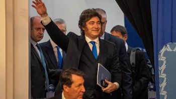 Javier Milei en la universidad de Yeshiva, Estados Unidos. Javier Milei en la universidad de Yeshiva, Estados Unidos.