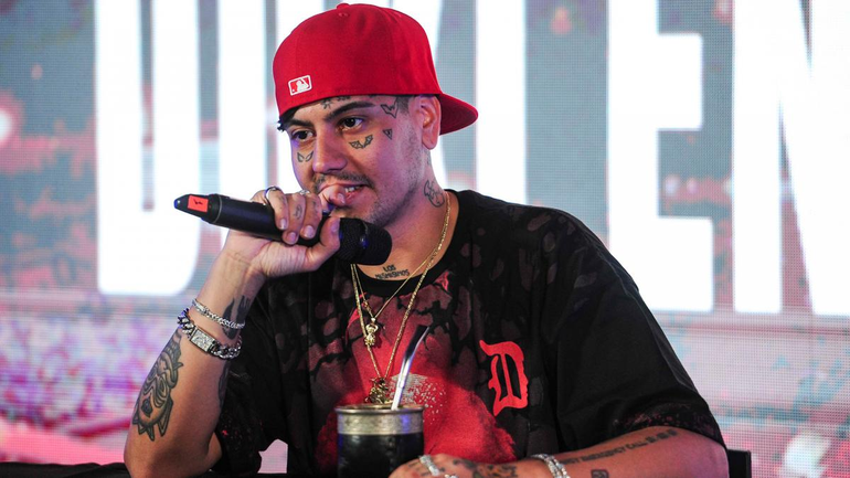 Duki en la conferencia de prensa de este jueves. Duki en la conferencia de prensa de este jueves.