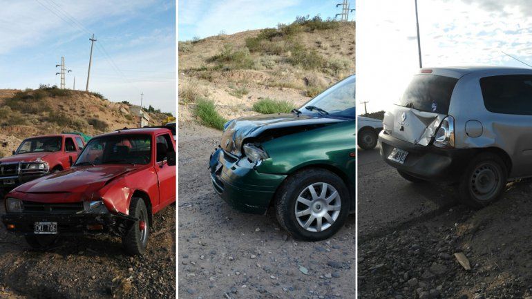 Perros provocaron un choque en cadena en Ruta 7