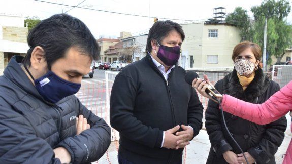 El intendente Gaido recorrió la obra pluvial del centro