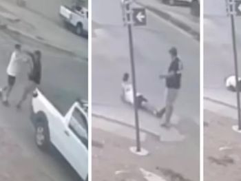 La secuencia de la golpiza que recibió el jubilado. La secuencia de la golpiza que recibió el jubilado.