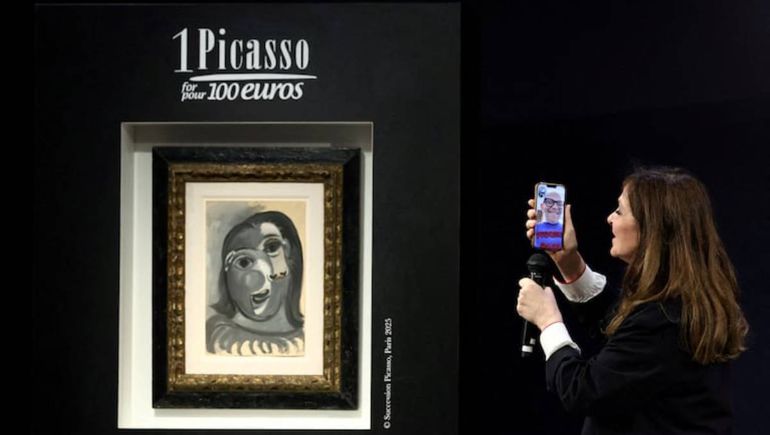 Compró una rifa y se ganó un Picasso de más de un millón de dólares