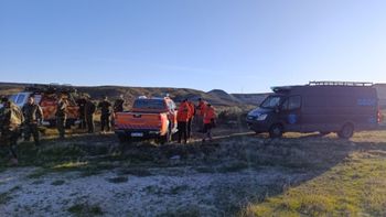 Uno de los operativos de búsqueda de Emanuel Centeno, cerca del kilómetro 45 de la ruta nacional 25, en Chubut. Uno de los operativos de búsqueda de Emanuel Centeno, cerca del kilómetro 45 de la ruta nacional 25, en Chubut.
