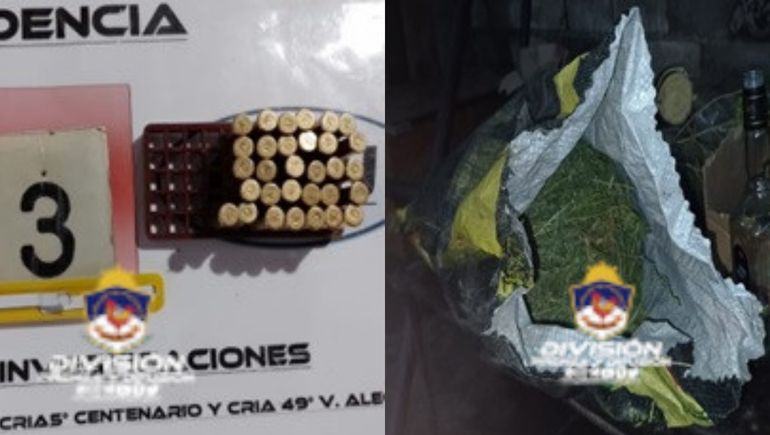 El allanamiento fue en una chacra de Centenario. El allanamiento fue en una chacra de Centenario.