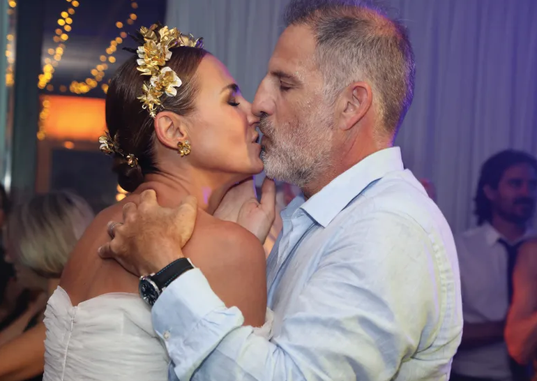Tras vencer el cáncer, Natalia Lobo se casó con el empresario Ariel Polaco.