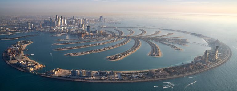 Palm Jumeirah, el otro proyecto de islas artificiales en Dubái. Palm Jumeirah, el otro proyecto de islas artificiales en Dubái.