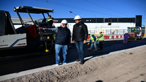 El intendente Mariano Gaido y la obra de la Avenida Mosconi. El intendente Mariano Gaido y la obra de la Avenida Mosconi.