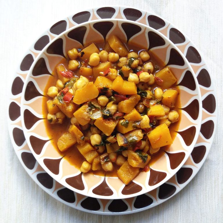 Garbanzo y calabaza, una delicia de sabor. Garbanzo y calabaza, una delicia de sabor.