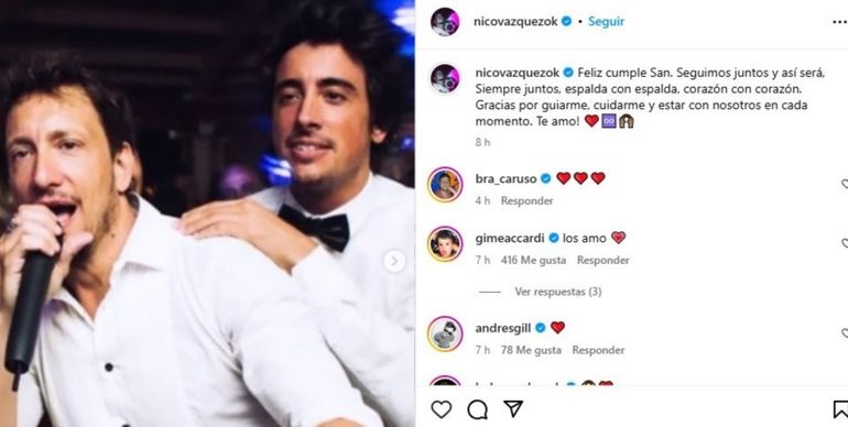 El posteo de Nico Vázquez El posteo de Nico Vázquez