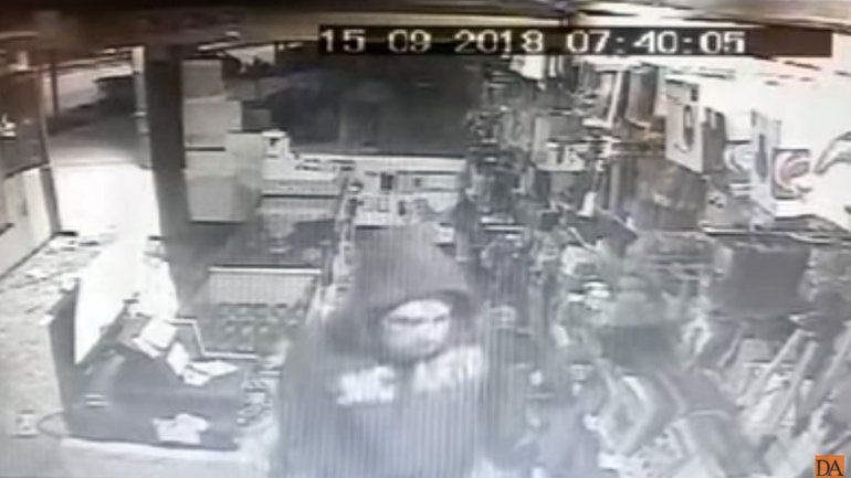 Patachorro quedó grabado robando