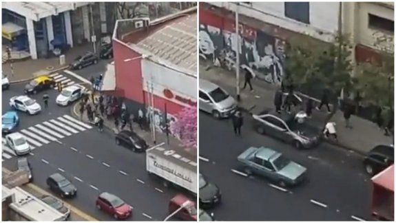 ¡De terror! Barras del Rojo a los tiros en plena avenida